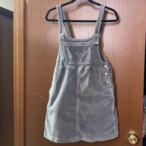 American Eagle Gray Corduroy Mini Dress